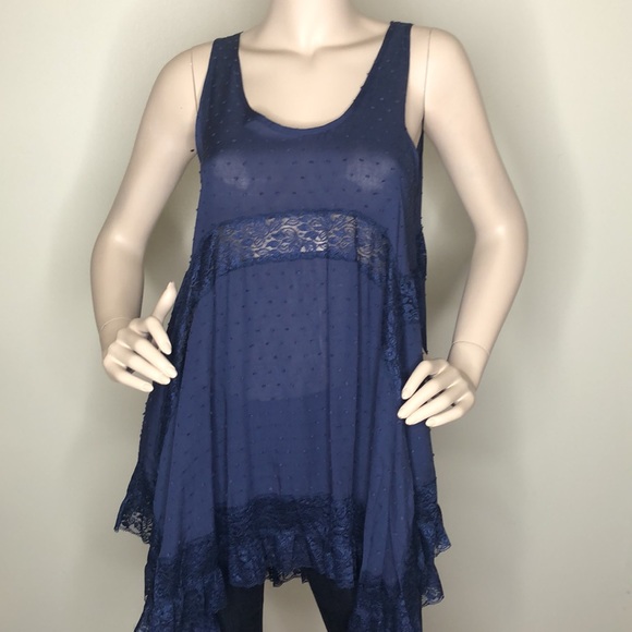 Navy Detailed boho tunic top - Picture 8 of 13